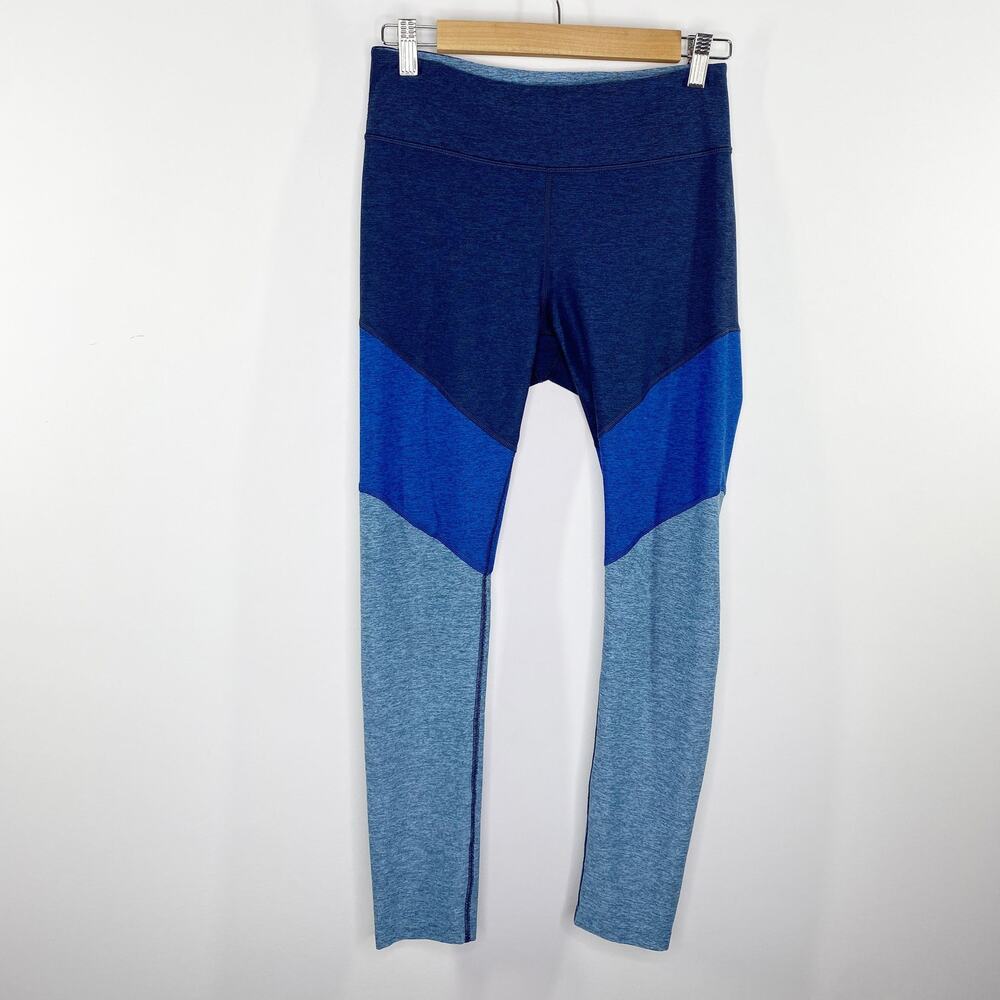 Outdoor Voices 7/8 Blue Colorblock Activewear Leggings Women's Size Medium M